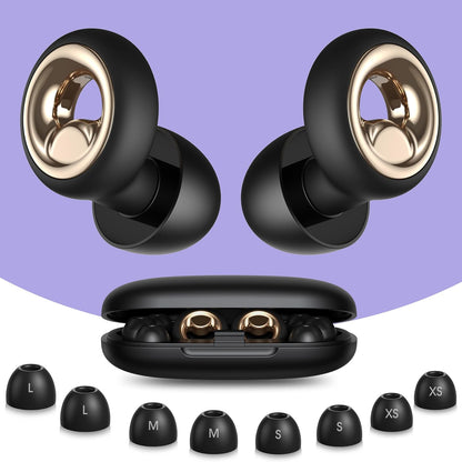 Noise Cancelling Ear Plugs for Sleeping, Reusable Silicone Ear Plugs for Noise Reduction, Soft Hearing Protection with 8 Ear Tips for Concerts, Work, Shooting, and Travel(Rose)