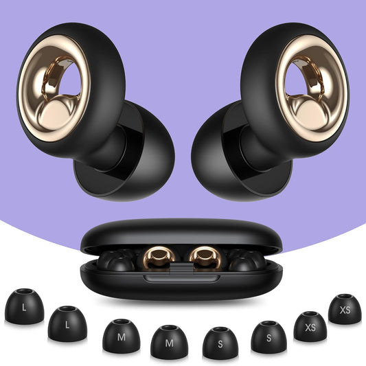 Noise Cancelling Ear Plugs for Sleeping, Reusable Silicone Ear Plugs for Noise Reduction, Soft Hearing Protection with 8 Ear Tips for Concerts, Work, Shooting, and Travel(Rose)