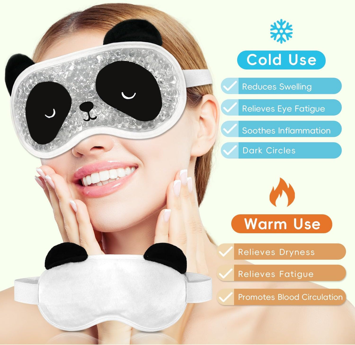 my novel things Cooling Eye Mask and Plush Sleep Mask for Woman 2PCS