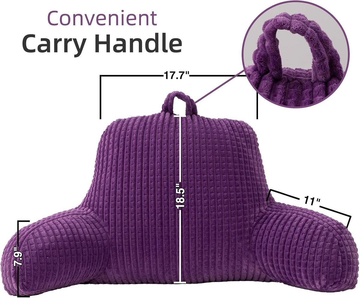 A Nice Night Darkgrey 17" Bed Wedge Pillows with Arms for Sitting