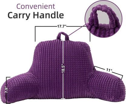 A Nice Night Darkgrey 17" Bed Wedge Pillows with Arms for Sitting