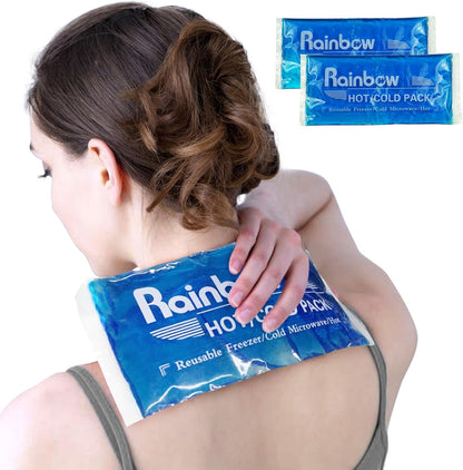 Ice Packs for Injuries Reusable Gel - Hot Cold Gel Ice Pack for Injury, Pain Relief, Rehabilitation - Flexible Ice Packs for Knee, Shoulder, Back, Neck, Wrist - 4.7" x 12.2"