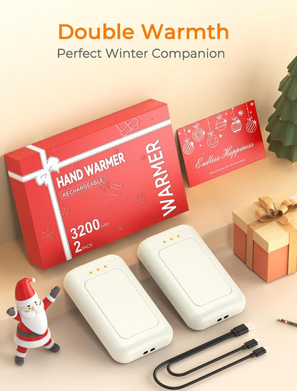 Electric Hand Warmers Rechargeable, Rechargeable Hand Warmer, Portable Hand Warmer for Outdoor Camping Hunting Golf Accessories, Gifts for Women Men