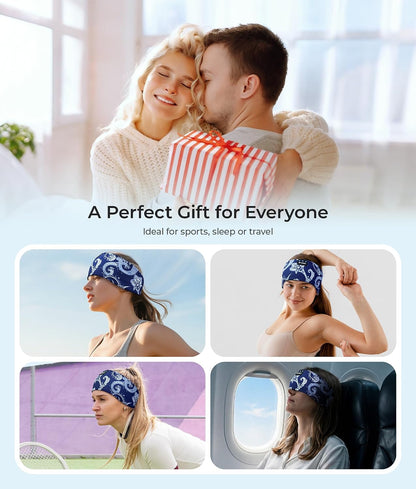 LOVE EYE Wireless Bluetooth 5.4 Sleep Headband Headphones for Side Sleeper