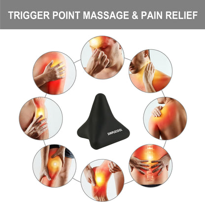 Manual Trigger Point Massage Tool Small Massager Ball 3″×2.6″ Blue | For Deep Tissue Myofascial Release Physical Therapy Plantar Fasciitis Pain Relief Muscle Knot Psoas Hip Flexor Iliacus