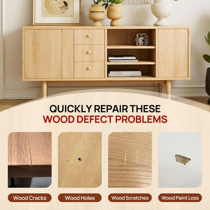 Boncart Wood Furniture Repair Kit, Wood Touch up Fillers | Repair Scratches, Cracks, Paint Chips, and Nail Holes on Furniture, Floors, Doors, Cabinets, and Tables (10 Colors)