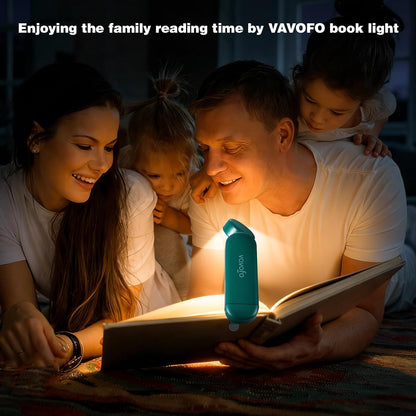 VAVOFO USB Rechargeable Bookmark Reading Light, Blue Light Blocking Amber LEDs for Bedtime Reading - Clip On, 9 Lighting Modes
