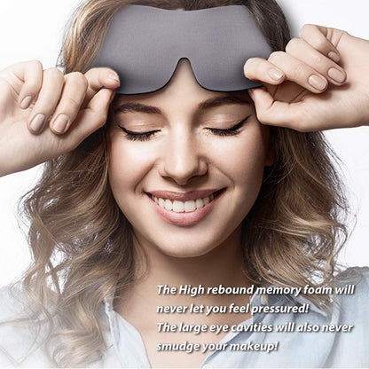 PrettyCare 3D Sleep Mask 2 Pack,Eye Mask for Side Sleeper 3D Contoured Sleeping Mask Blackout Out for Men- Blindfold Airplane with Ear Plugs, Night Masks with Travel Bag (Black&Blue)