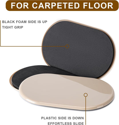 Furniture Sliders, 8 Pcs 3 1/2'' Furniture Sliders Pads for Hardwood Floors, Chair Legs Floors Protectors, Reusable Round Glides Glider, Heavy Duty Furniture Movers Sliders | Chair Legs Floors Protectors, Reusable Round Glides Glider, Heavy Duty