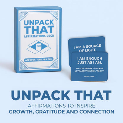 UNPACK THAT Self-Exploration Card Deck Personal Growth Cards - 100 Deep Questions for Self-Discovery, Mindfulness & Emotional Healing | Journal Prompt, for Her