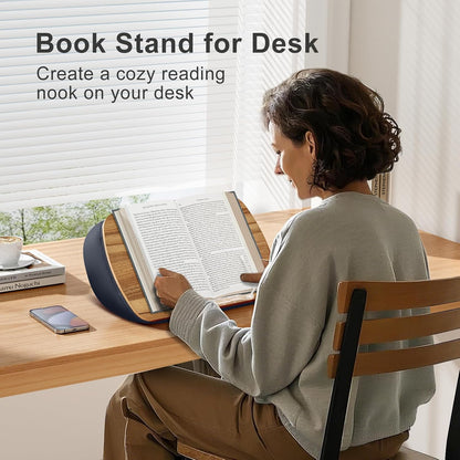 ERGONOV Lap Beanbag Book Stand for Hands Free Reading Comfortable Reading Pillow Stand Minimize Neck Strain Perfect Idea for Book Lovers in Dorm Room or Anywhere Else with Bookseat(Gray) | Minimize Neck Strain Perfect Idea for Book Lovers in Dorm Room or