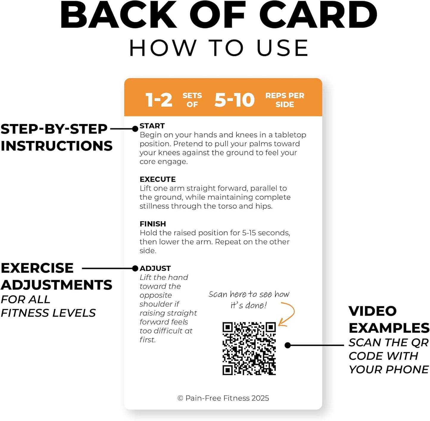 30 Exercise Cards Balance & Stability 3X5'' - Training Exercise Deck of Cards for Women & Men - Beginner to Intermediate - QR Video Guides & Inclusive Artwork - Tear-Resistant