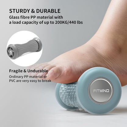 Foot Roller Massager for Plantar Fasciitis Relief, Portable Silent Deep Tissue Massager Tool for Arch and Heel Pain-Grey