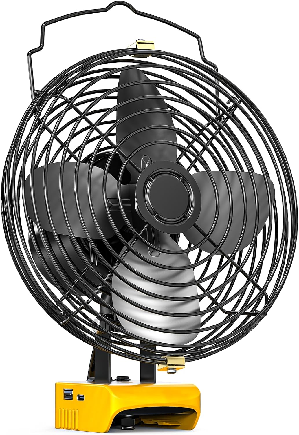 Ecarke 4" Clip Fan Compatible with Milwaukee 18V Battery (Tool Only) 3-Speed Cordless Clip-On Fan with 360° Rotation Low Noise Portable Desk Fan for Camping Jobsite Tent Fishing Outdoor