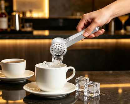 Stainless Steel Tea Tongs Round Perforated Loose Leaf Tea Filter Clips | Polished Tea Bag Squeezer with Round Holes Strains Loose Tea Leaves,Anti-Scald Long Handle Ensures Safe Use for Tea Brewing