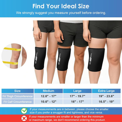 ComfiTECH Reusable Knee Ice Pack Wrap, Flexible Cold Gel Pack Sleeve, M