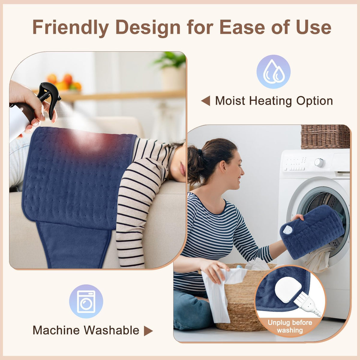 IGXHAVIZ Heating Pad with Adjustable Belt