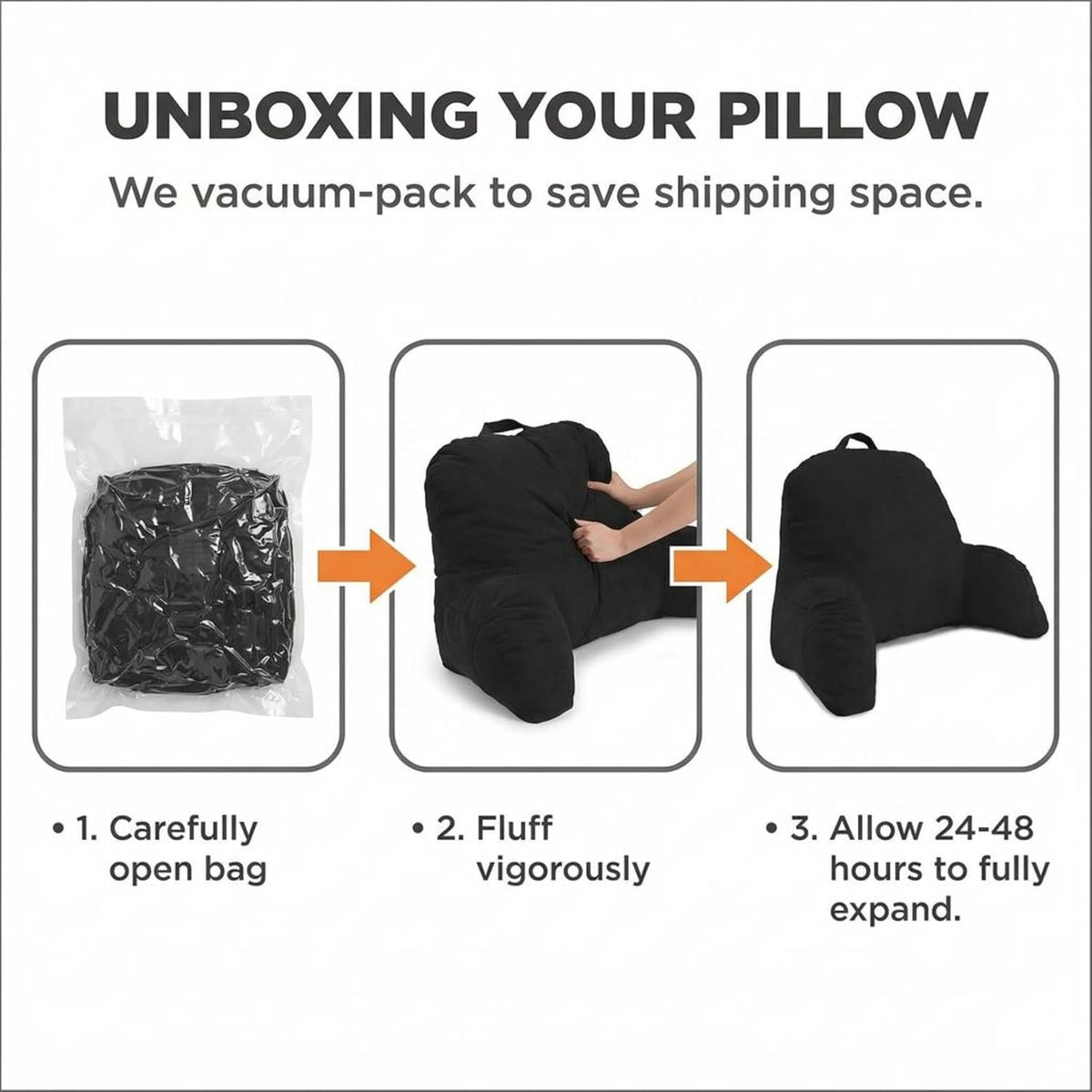 Deluxe Comfort Microsuede Bed Rest - Reading and Bedrest Lounger - Sitting Supprt Pillow - Soft But Firmly Stuffed Fiberfill - Backrest Pillow With Arms, Light Purple