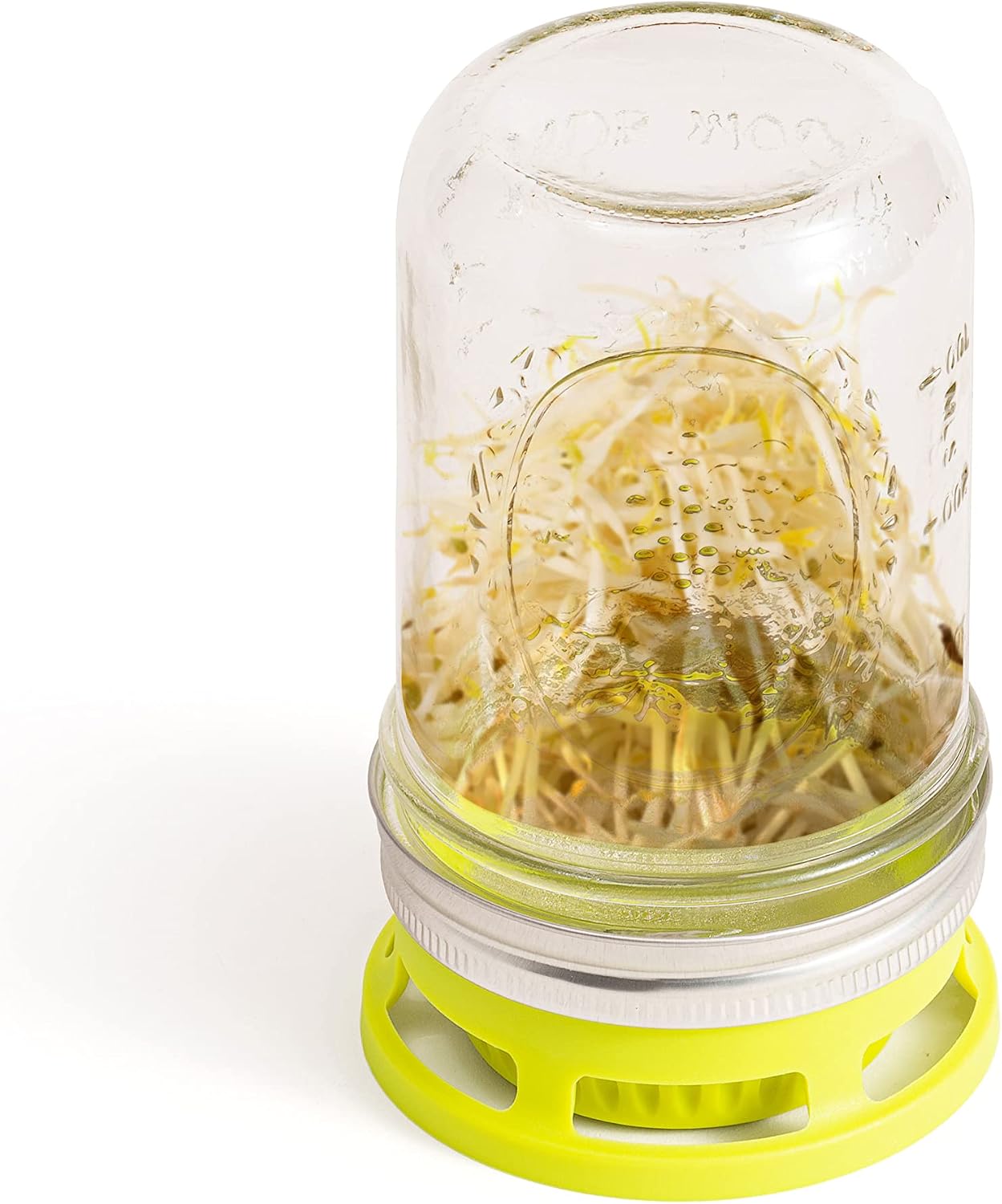 Jarware Herb Saver Lid for Wide Mouth Mason Jars, Green