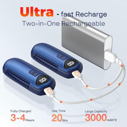 Hand Warmers Rechargeable 2 Pack, Electric Hand Warmer, 2-Second to 131°F with 5 Heat Levels, USB-C Portable Pocket Heater Handwarmers, UL Certified for Camping, Hunting, Gifts for Women Men