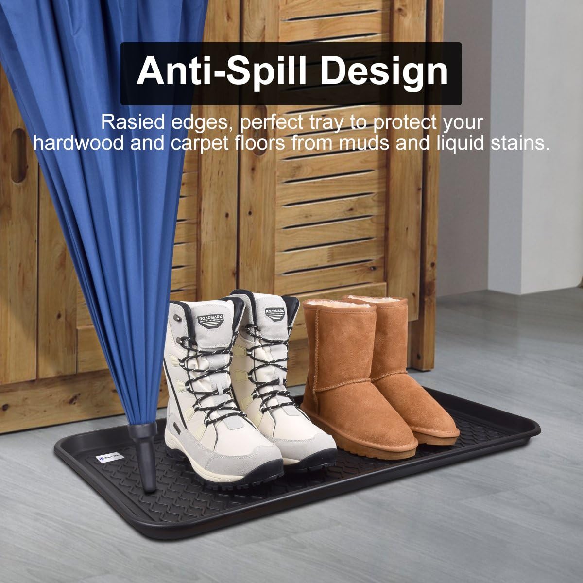 Multi-Purpose Boot Tray Mat,Dog Bowl Tray,Waterproof for Indoor and Outdoor Floor Protection