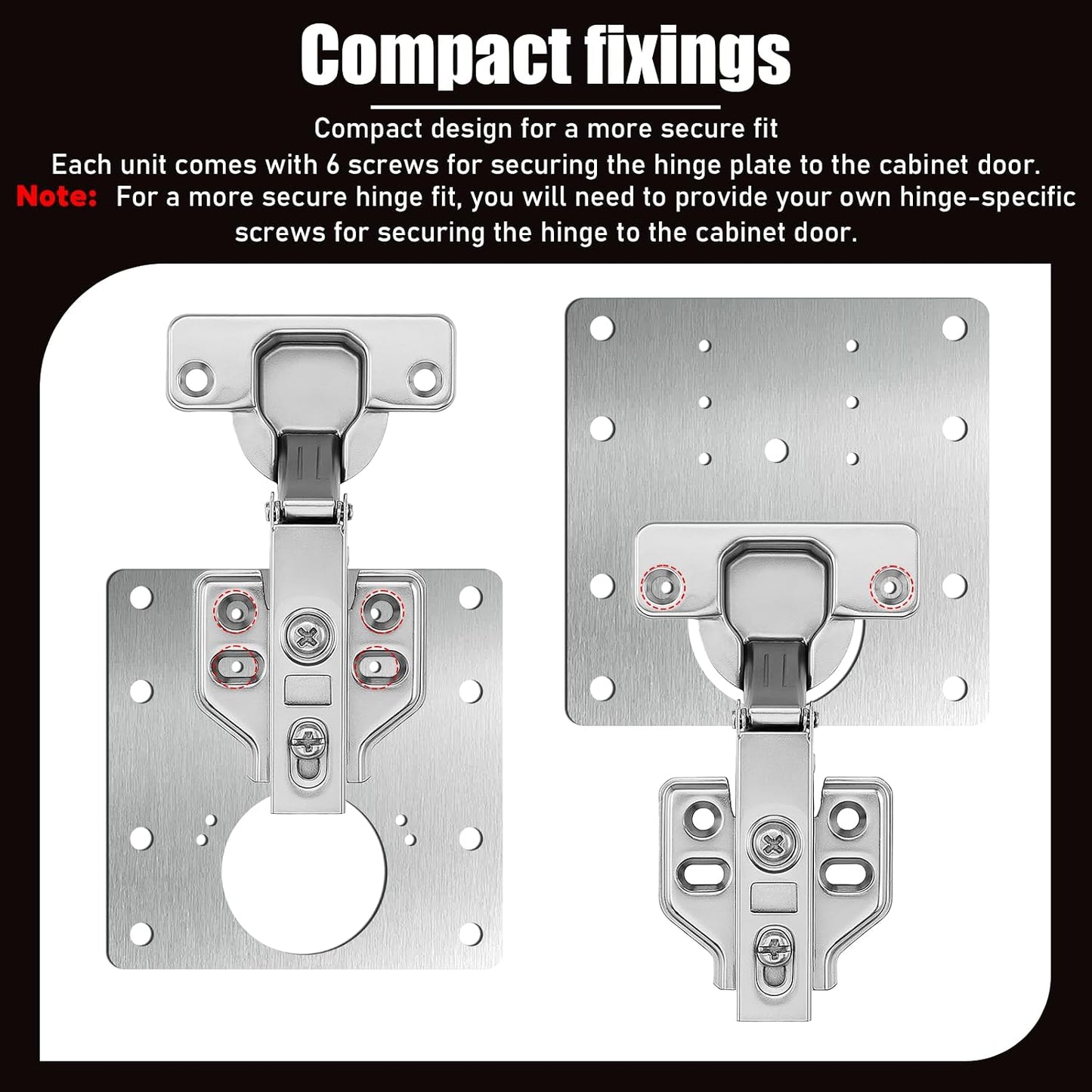 20 PCS Upgraded Cabinet Hinge Repair Plate Kit Thickened by 0.7 mm Stainless Steel Hinge Repair Brackets Kit Metal Hinges Repairs Fixing Plates with Screw for Kitchen Cupboard Door Locker Cabinet Door
