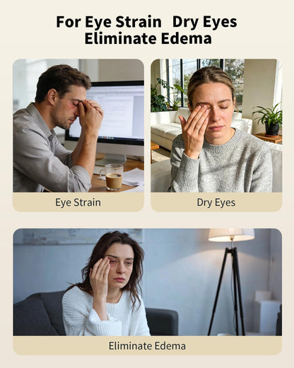 Eye Massager with Heat and Compression - Avocado Green Heated Eye Mask with Vibration, Bluetooth Music, 6 Modes, Rechargeable 1200mAh Battery for Eye Strain, Dry Eyes, Migraines Relief