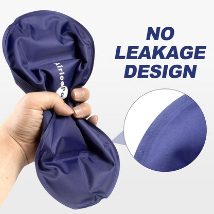 AiricePac Ice Packs for Injuries Reusable (3-Piece Set) Hot Cold Gel Wraps for Joint Pain, Muscle Soreness, Adjustable & Flexible for Back, Knees, Shoulders, Arms and Legs