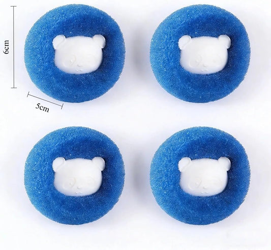 Pet Hair Remover for Laundry, 10 Pcs Effectively Capture Pet Fur in Washer & Dryer, Reusable Dryer Balls for Dog Cat Hair on Clothing, Orange and Blue Set