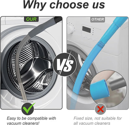 Dryer Vent Cleaner Universal Vacuum Hose Attachment | Universal Connector, Slim Hose, Lint Removal, Tight Spaces, Dryer Vent Furniture Crevices