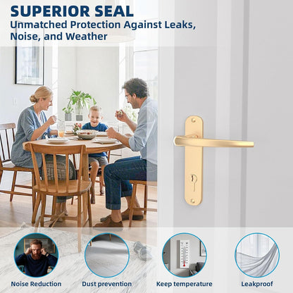 Elvone Weather Stripping Door Seal for Door Frames, 20 Ft x 1 in, Clear | Self-adhesive flexible silicone seal tape for door frame gaps and window gaps. block drafts, dust, and noise