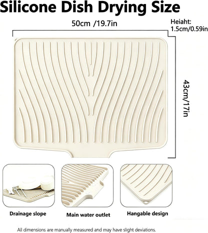Kitchen Sink Splash Guard Gen2-30" x 6'' Silicone Sink Mat Splash Guard fit for Countertop, Bathroom,Farmhouse,RV by EBIGIC (Grey)