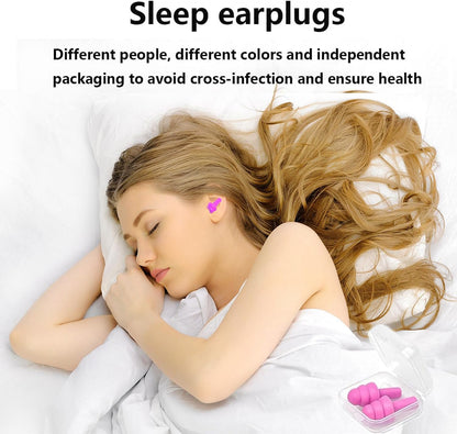 Earplugs for Sleeping Noise Cancelling, 8Pairs Reusable Ear Plugs