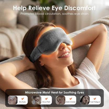 MORLIDEN Heated Eye Mask for Dry Eyes & Stye - Microwavable Warm Compress