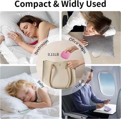 Under Pillow Speaker for Sleeping, Pillow Speaker for Sleeping with White Noise &Timer, Wireless Sleep Aid with Stereo Bass Private Sleep Headphones for Side Sleepers-Light Purple