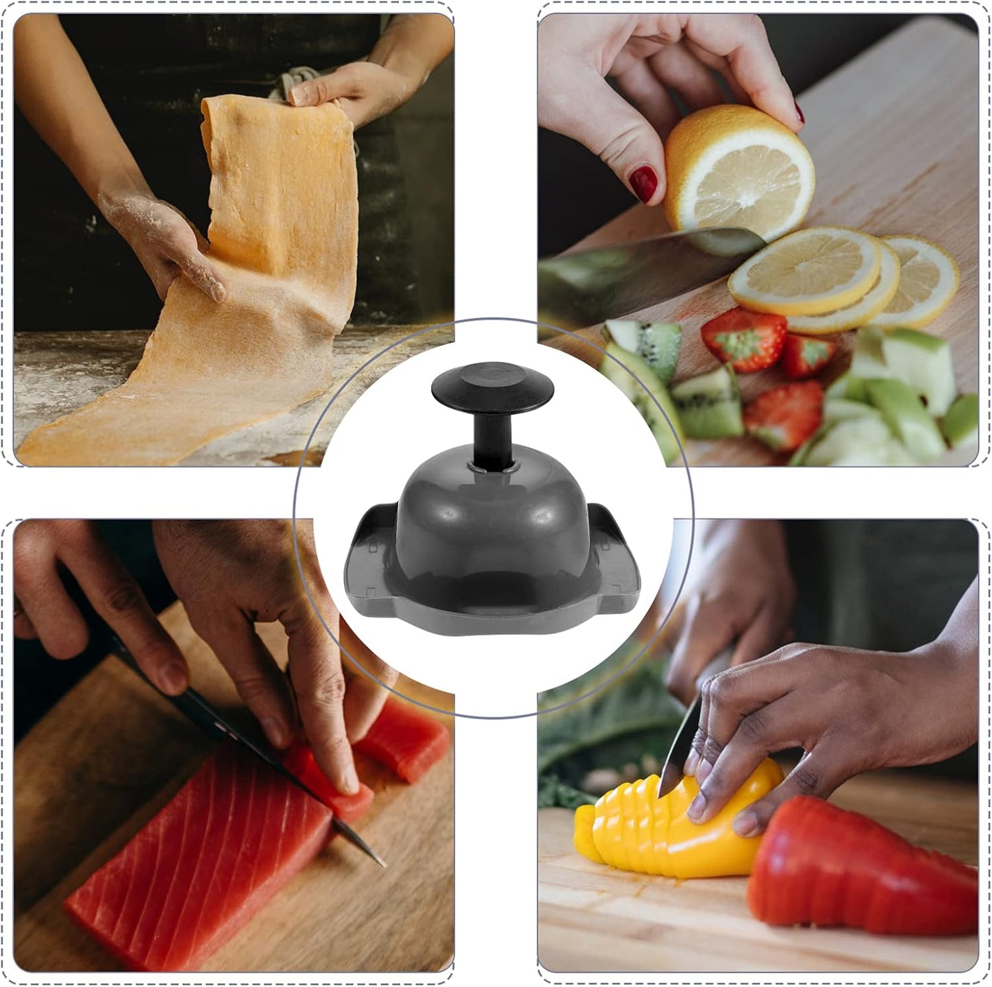 Potato Slicer Food Slicer Safety 2Pcs Plastic Food Safety Holder Potato Grater Slicing Finger Protector Vegetable Hand Finger Guards for Grating Slicing Onion Holder Mandoline