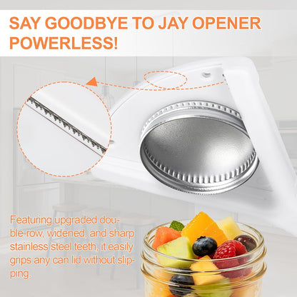 Jar Opener for Weak Hands & Arthritis, Effortless Jar Lid Opener for Seniors, Under Cabinet Bottle Opener Opens Any Size Lid, Kitchen Gadget