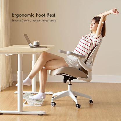 EUREKA ERGONOMIC Tilt Adjustable Footrest, Foot Rest for Under Desk at Work with Massage Surface, Office Foot Rest Under Desk with 20 Degree Tilt No Locking, Metal Frame | 20° tilt adjustable foot rest with massage surface and sturdy metal frame,