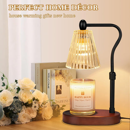 Imenlox Candle Warmer Lamp, with Timer & Dimmer, Adjustable Height, Christmas Birthday Mothers Day Gifts for Women Mom Her, House Warming New Home Thanksgiving Décor (Amber)