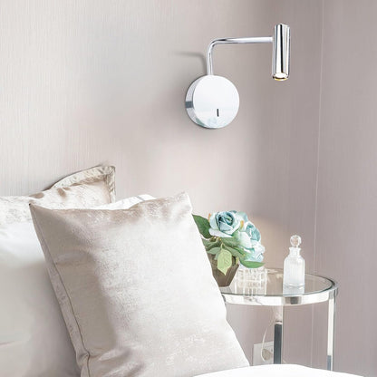ZEROUNO Wall Mounted Reading Light for Bedroom LED Hardwired Sconce with Switch on/Off Modern 3000K Swing Arm Bedside Wall Mount Lamp (Black)