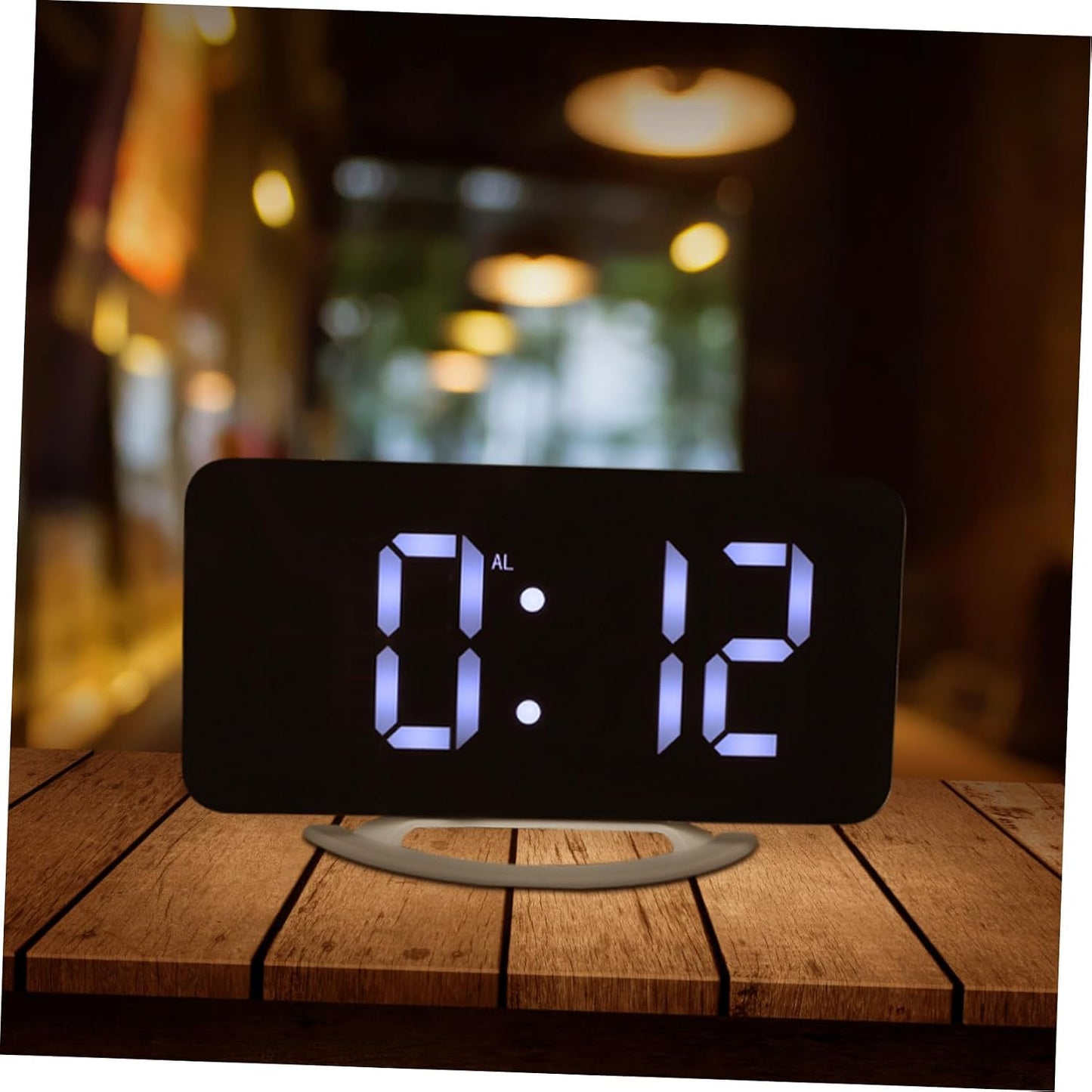 BETOOKY Vibrating Bed Shaker Alarm Clock Dual Digital Alarm with Large RGB Mirror Display for Heavy Sleepers Bedroom Office Use