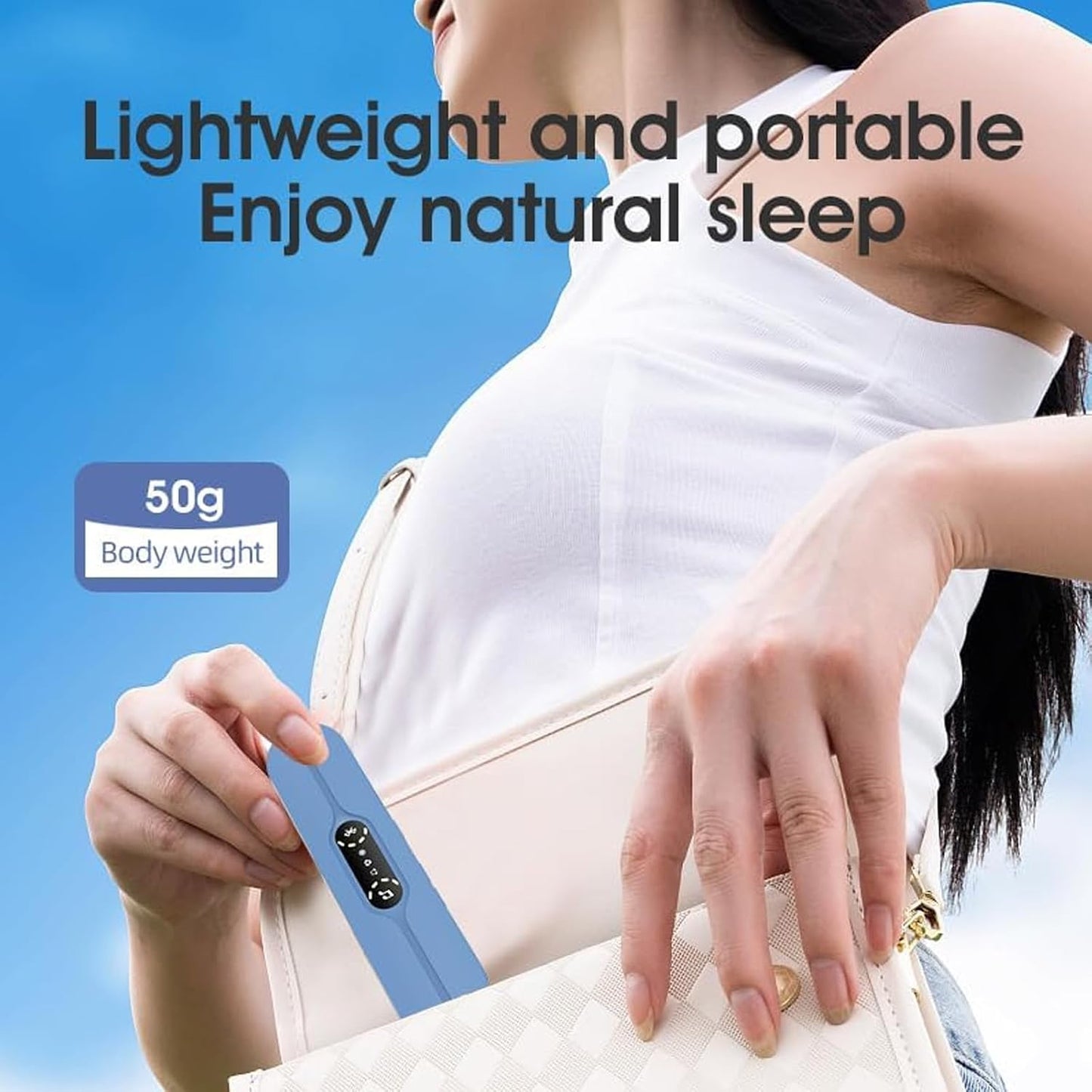 Mini Portable Wireless Under Pillow Speaker for Sleeping (Black) | USB Rechargeable | Bluetooth Connection | Timer Function | Built-in White Noise | TF Card | Travel
