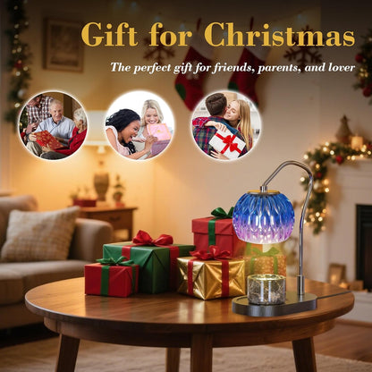 Modern Minimalist Wax Warmer for Jar Candles, Timer & Dimmer | Modern minimalist style. Timer & dimmer safe melt. 2 bulbs & heat-proof base. Perfect for living room, bedroom, or office.