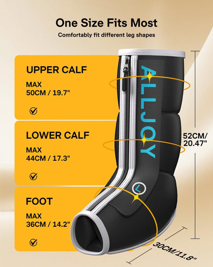 ALLJOY Leg Massager with Heat and Compression, Helpful for Swelling Edema | Sequential Leg Compression Massager Boots with 2 Heat 4 Mode 4 Intensity, Leg Massager for Circulation and Pain Relief FSA