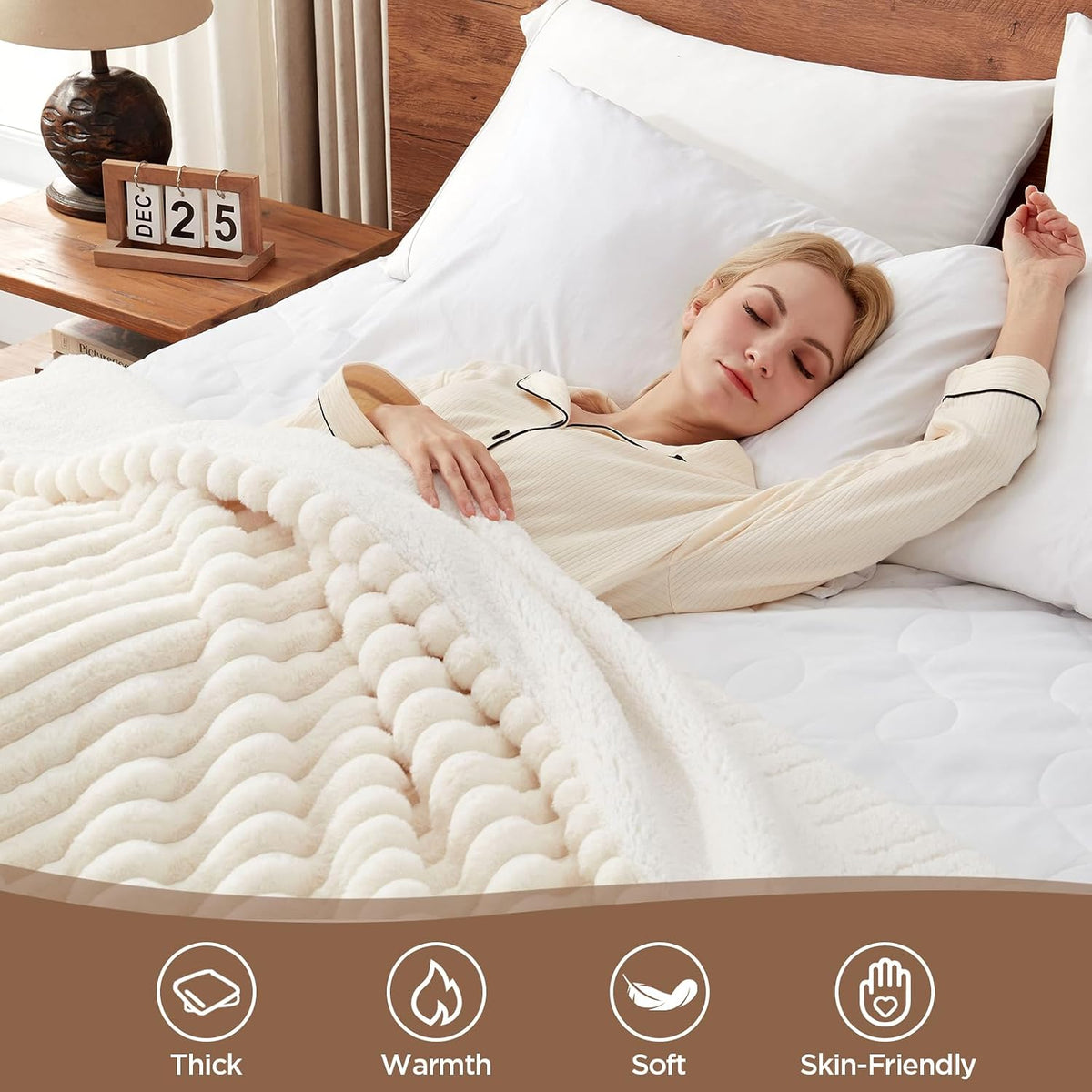 Westinghouse Heated Throw Blanket, 50"x60", Charcoal, ETL Certified