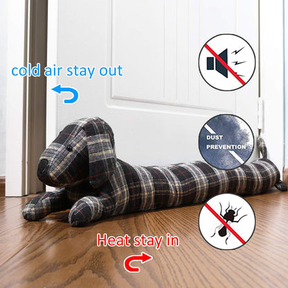 SWISSELITE 36 Inch Under Door Stopper, Decorative Door Noise Blocker | Weighted 3.2 Pounds Animal Air Draft Stopper Soundproof Energy Saver for Door & Window