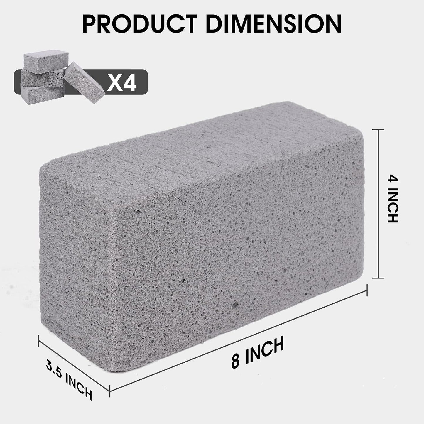 XUDAKAIXIN Grill Cleaning Bricks with Handle, Pumice Griddle Cleaning Stone Removing Stains for Grill,Plattop Griddle,Sink,Cookwares,Floor,Countertop(3-Pack with Handle)