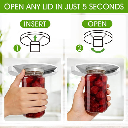 Under Cabinet Jar Opener for Seniors Arthritis Weak Hands | Effortless bottle can opening helper, space saving practical design, multi-functional daily household kitchen gadget tool