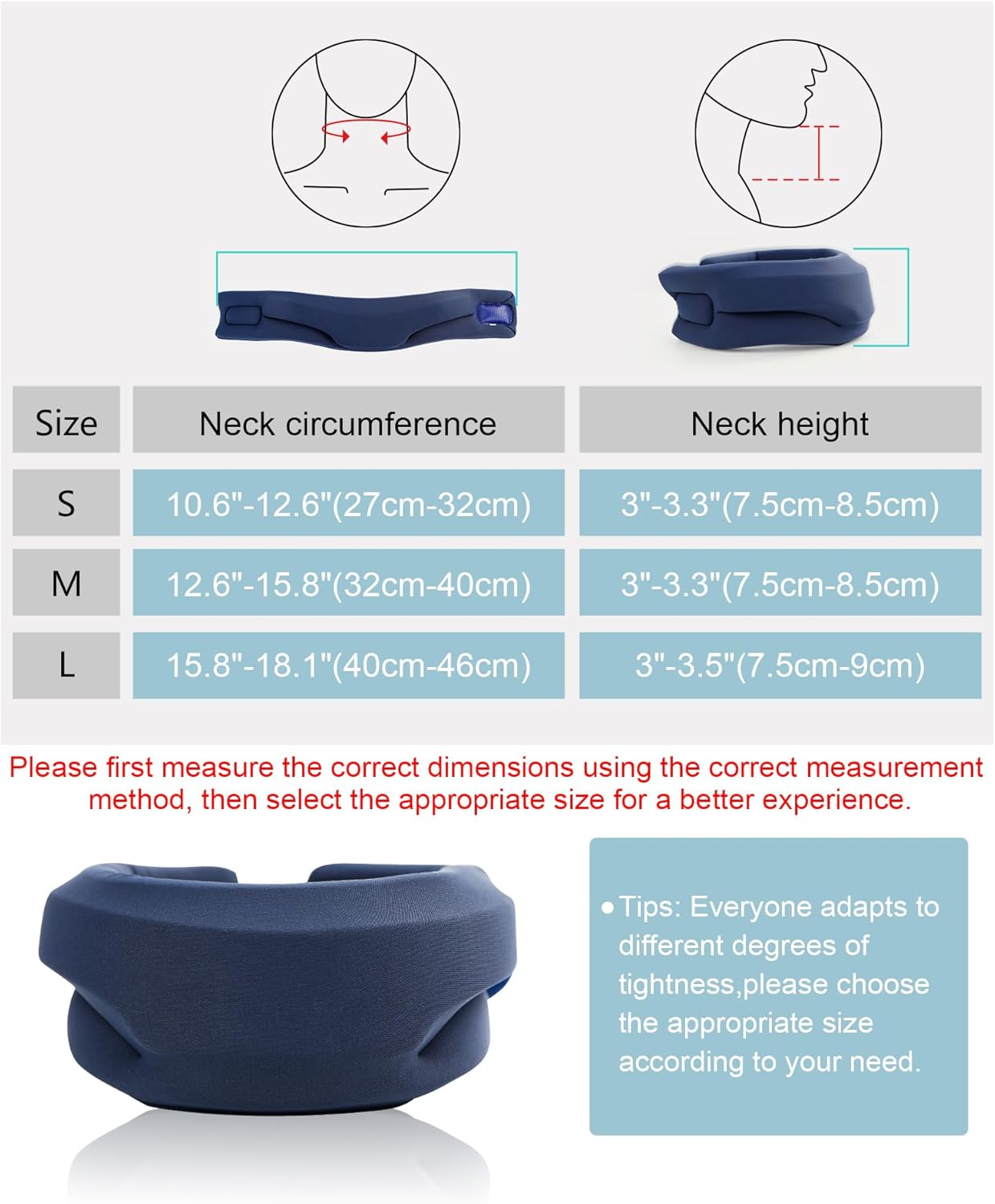 Neck Brace for Sleeping - Cervical Collar Relief Neck Pain and Neck Support Soft Foam Wraps Keep Vertebrae Stable for Relief of Cervical Spine Pressure for Women & Men Rose Pink Large Size
