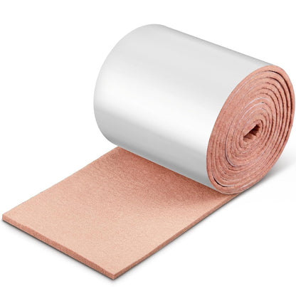 Jecery Adhesive Felt Roll, 1/4" X 6" X 1.25 Yard, Beige | Self-adhesive Padding for Foot Support, Pressure Relief, Furniture Protection, Splint Lining Cushion